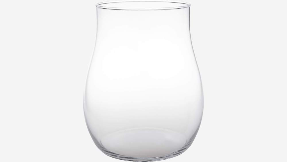 Geblazen glazen vaas - 22 cm - Transparant