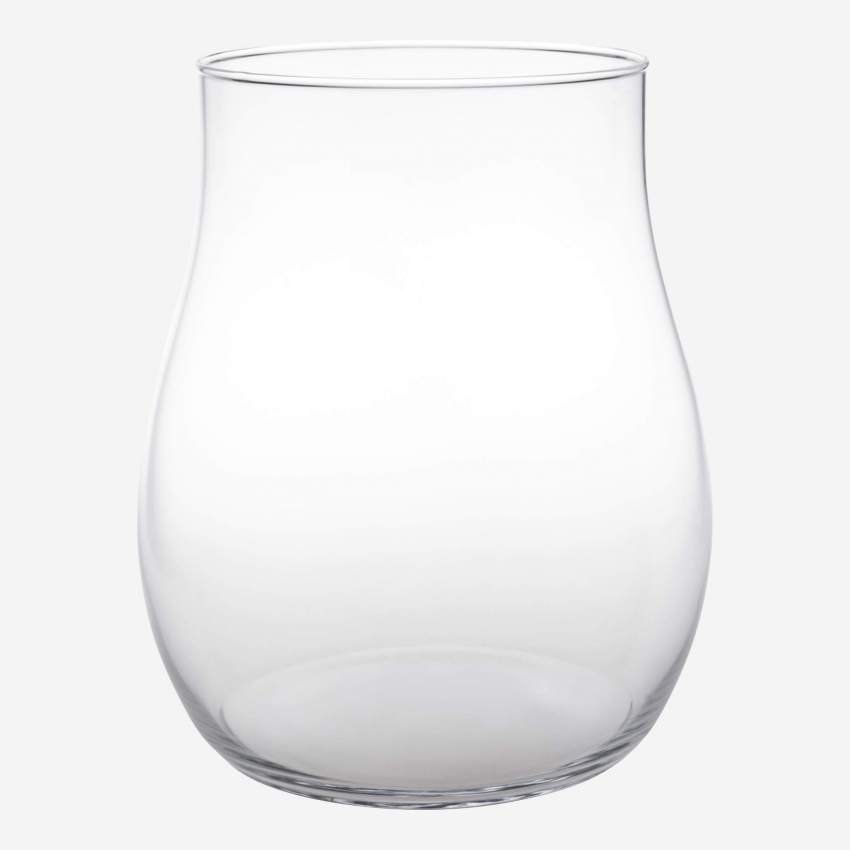 Vase aus geblasenem Glas - 22 cm - Transparent