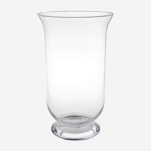 Vase en verre soufflé bouche - 30 cm - Transparent