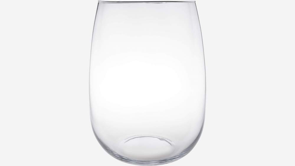 Jarrón de vidrio soplado - 26 cm - Transparente
