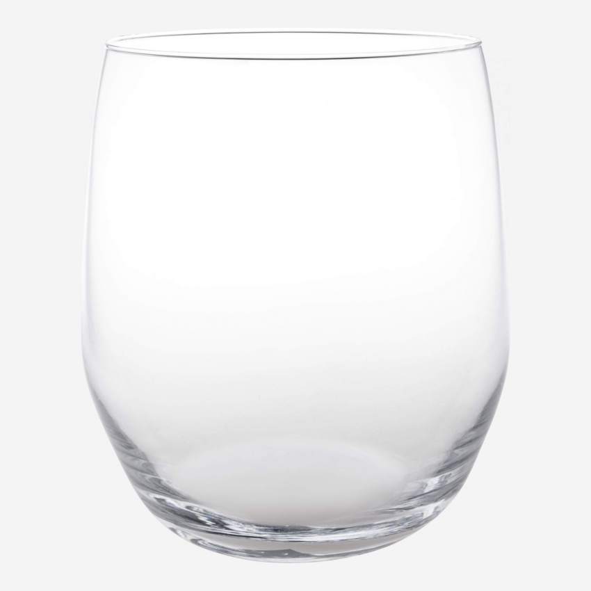 Vase aus geblasenem Glas - 33 cm - Transparent