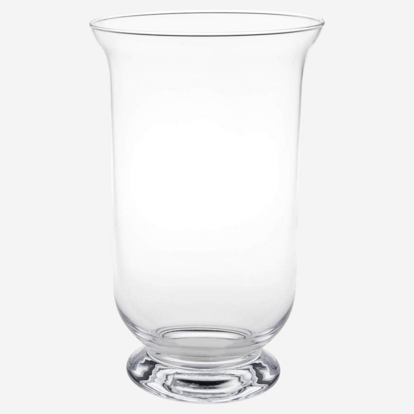 Vase en verre soufflé bouche - 25 cm - Transparent
