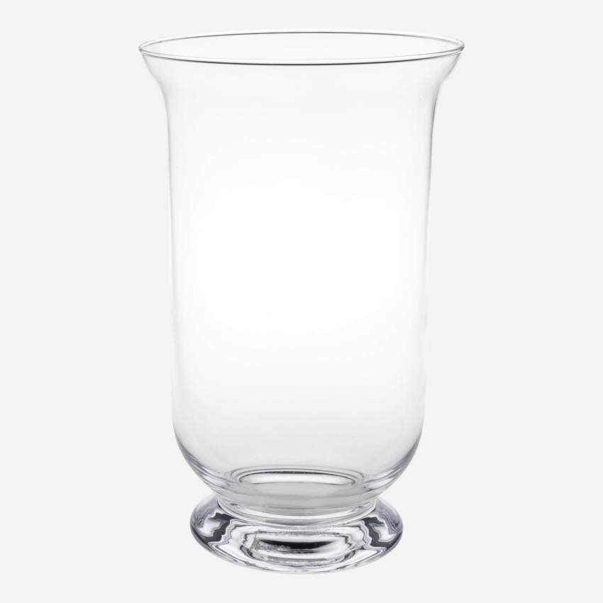 Vase en verre soufflé bouche - 25 cm - Transparent