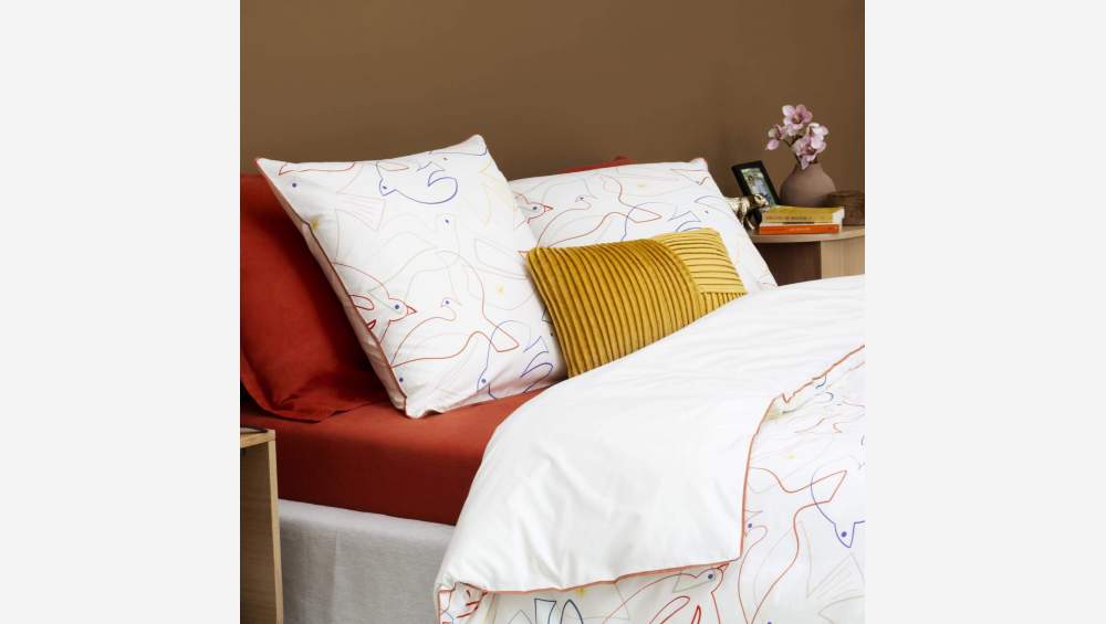 Cuscino in velluto di cotone cordato - 35 x 50 cm