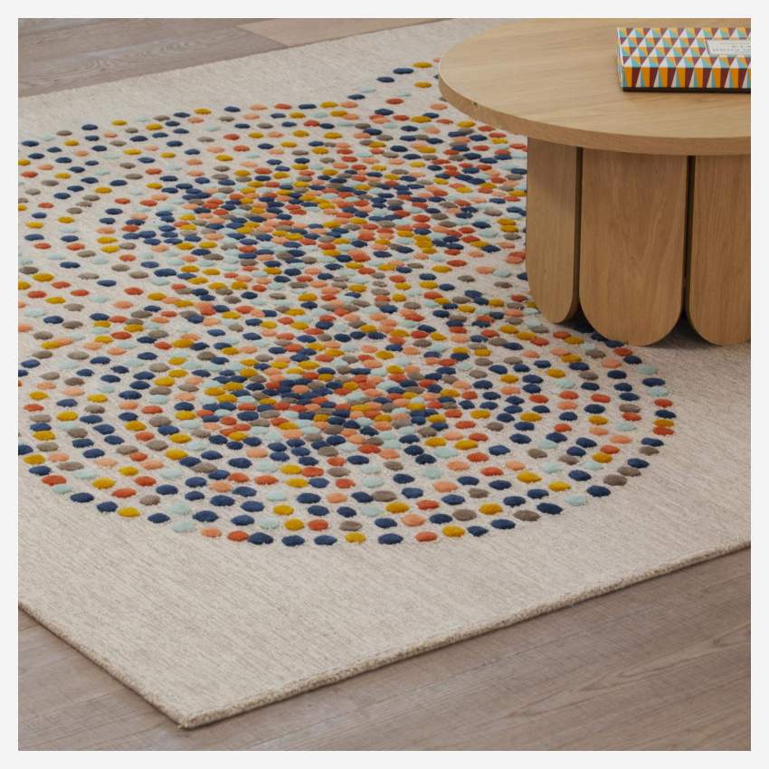 Teppich, handgetuftet, aus Wolle, 250x350cm, bunt