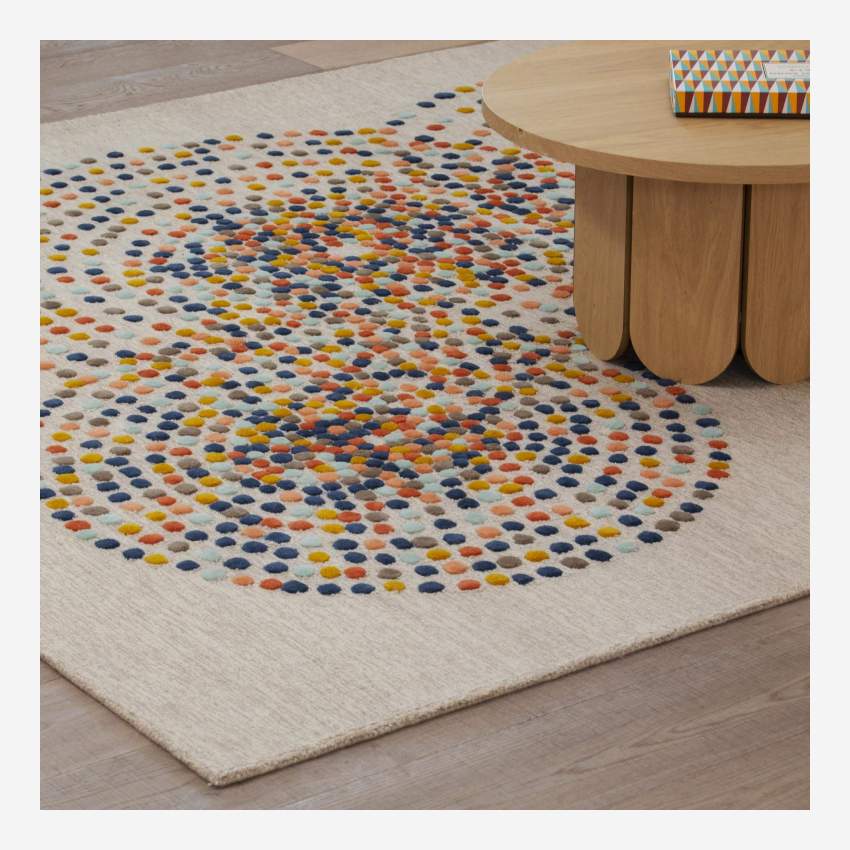 Teppich, handgetuftet, aus Wolle, 250x350cm, bunt