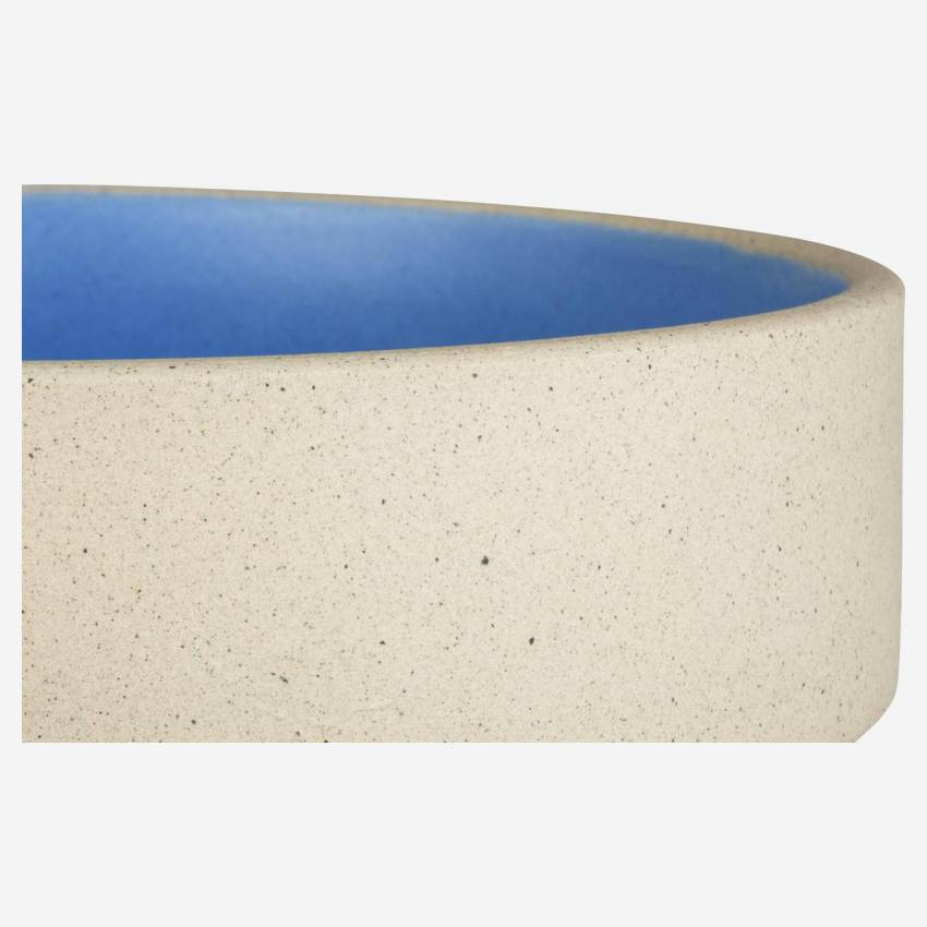 Schale aus Sandstein - 15,5 cm - Blau