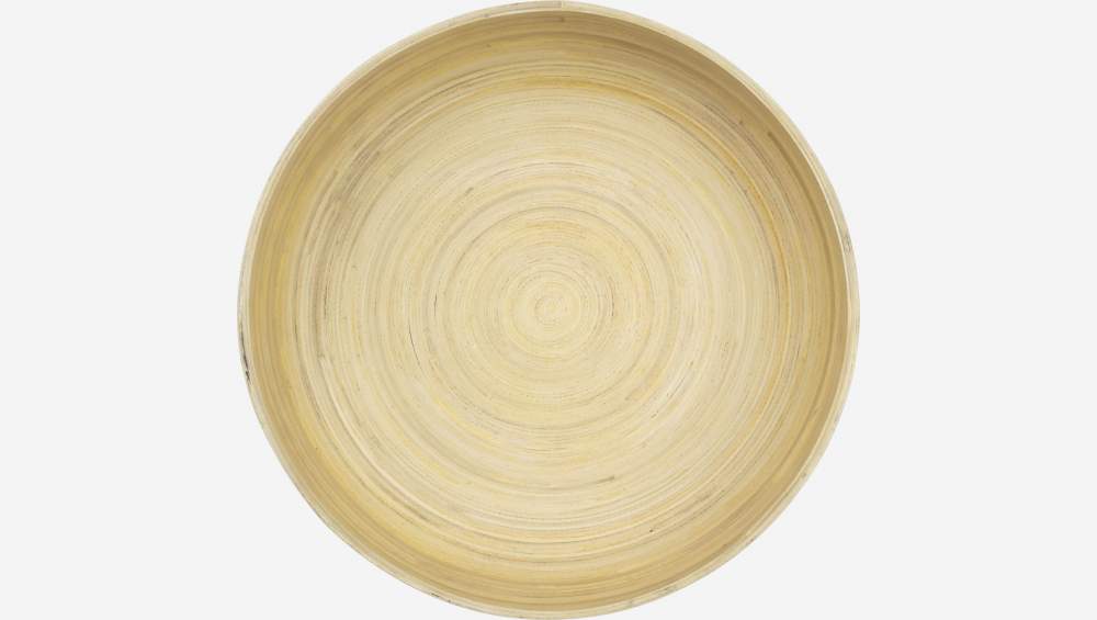 Tigela de bambu - 30 cm - Amarelo