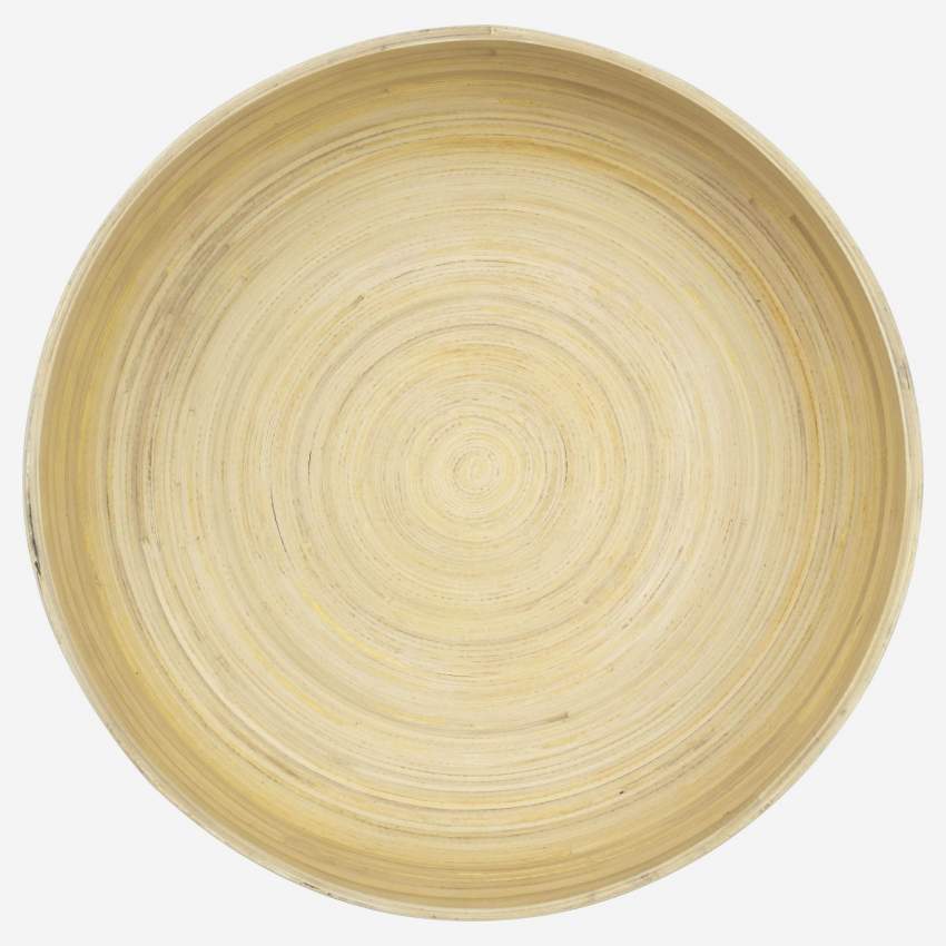 Tigela de bambu - 30 cm - Amarelo