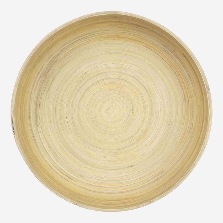 Schale aus Bambus - 30 cm - Gelb