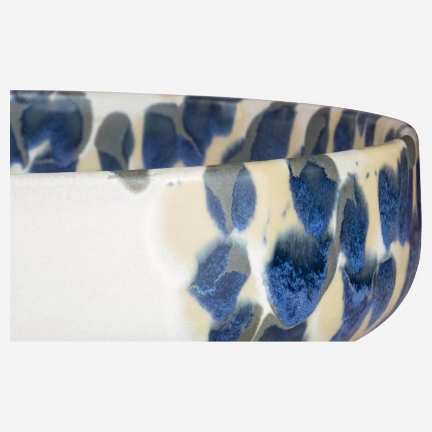 Servierteller aus Sandstein - 30,5 cm - Blau