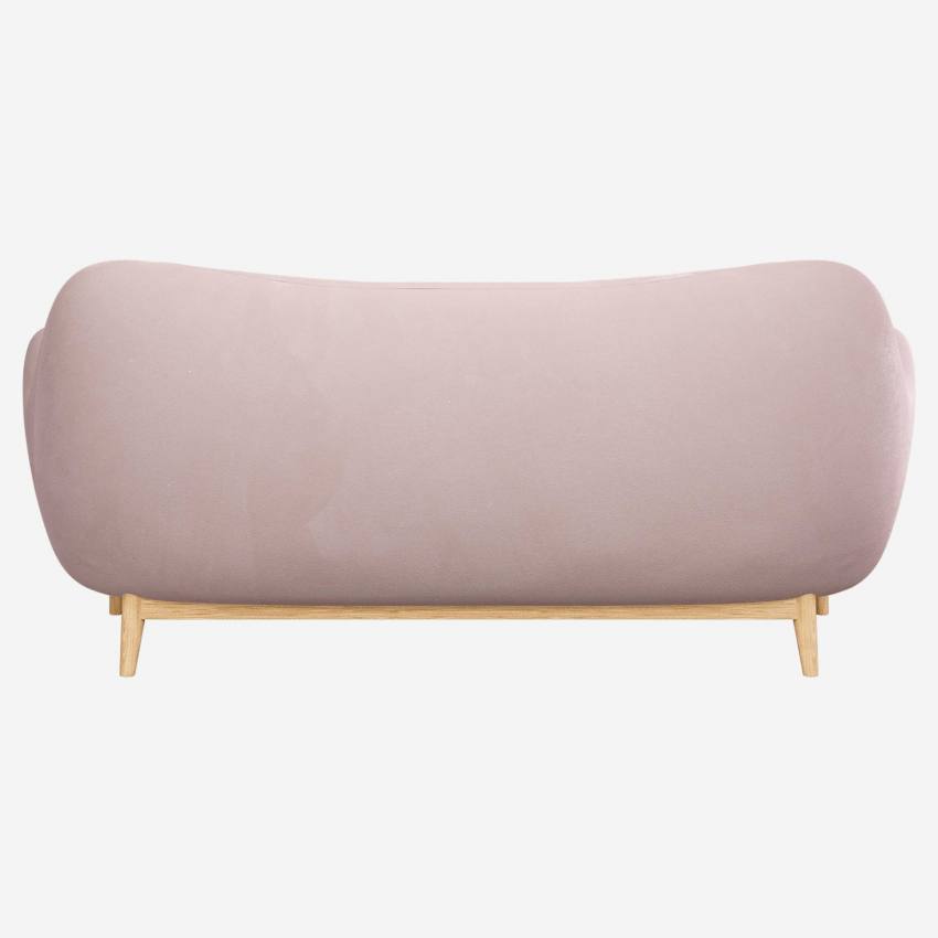Sofá de 3 lugares de veludo - Rosa - Design by Adrien Carvès
