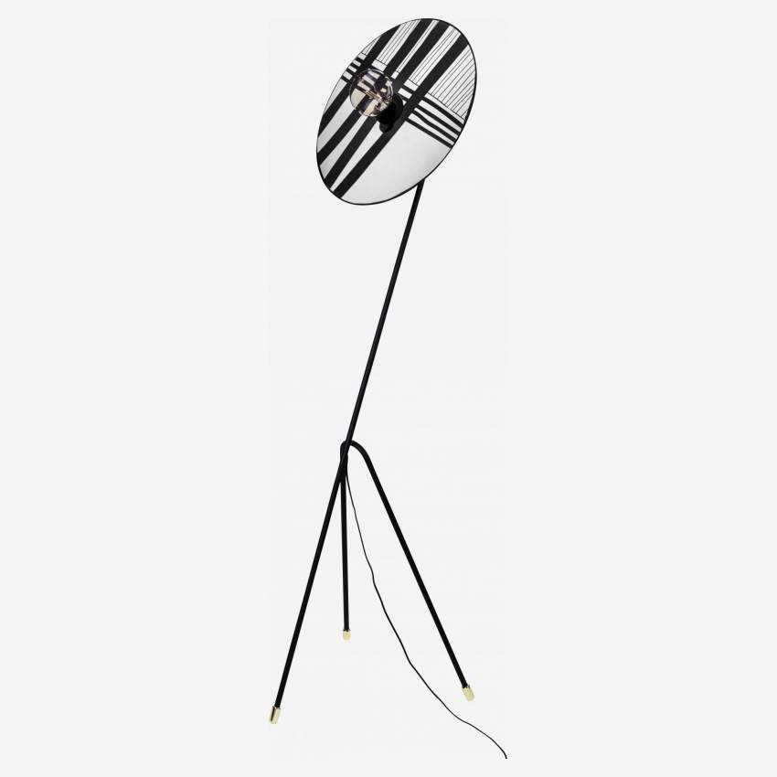 Scheibenförmiger Leuchtenschirm aus Baumwolle - 50 cm - Tanita-Motiv by Floriane Jacques