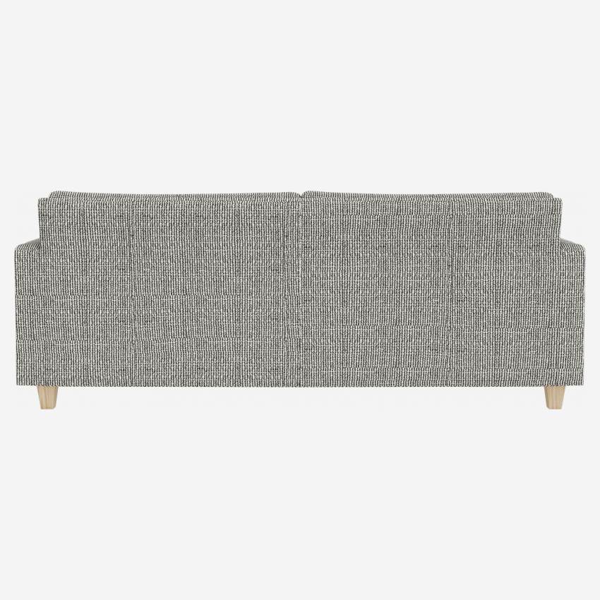 3-Sitzer-Sofa aus italienischem Stoff - Grau meliert - Helle füße