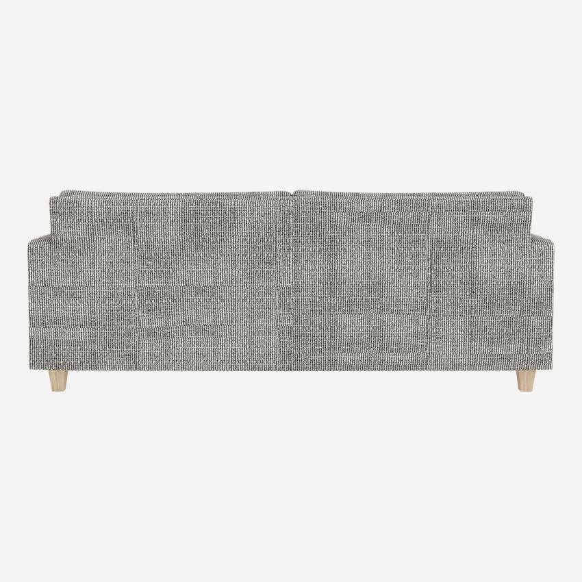 3-Sitzer-Sofa aus italienischem Stoff - Grau meliert - Helle füße
