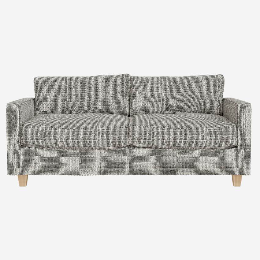 2-Sitzer-Sofa aus italienischem Stoff - Grau meliert - Helle füße