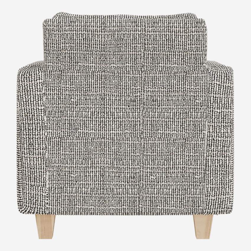 Sessel aus italienischem Stoff - Grau meliert - Helle füße