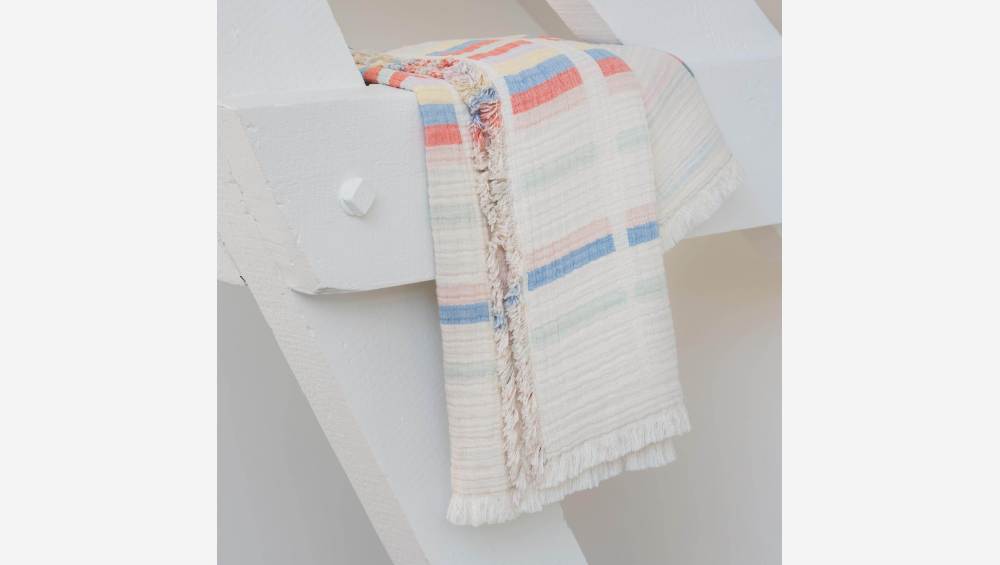 Plaid de gasa de algodón - 130 x 170 cm - Design by Floriane Jacques