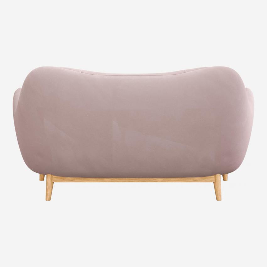 Sofá de 2 lugares de veludo - Rosa - Design by Adrien Carvès