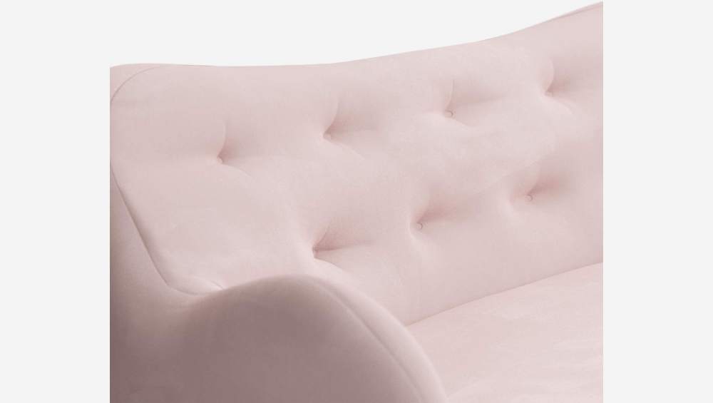 Sofá de 2 lugares de veludo - Rosa - Design by Adrien Carvès