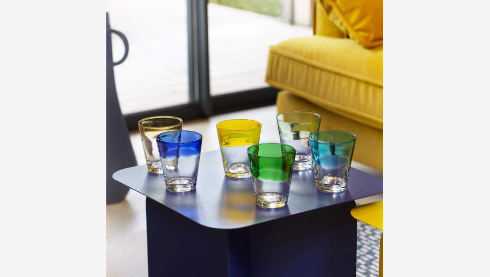 Bicchiere in vetro soffiato - 360 ml - Blu