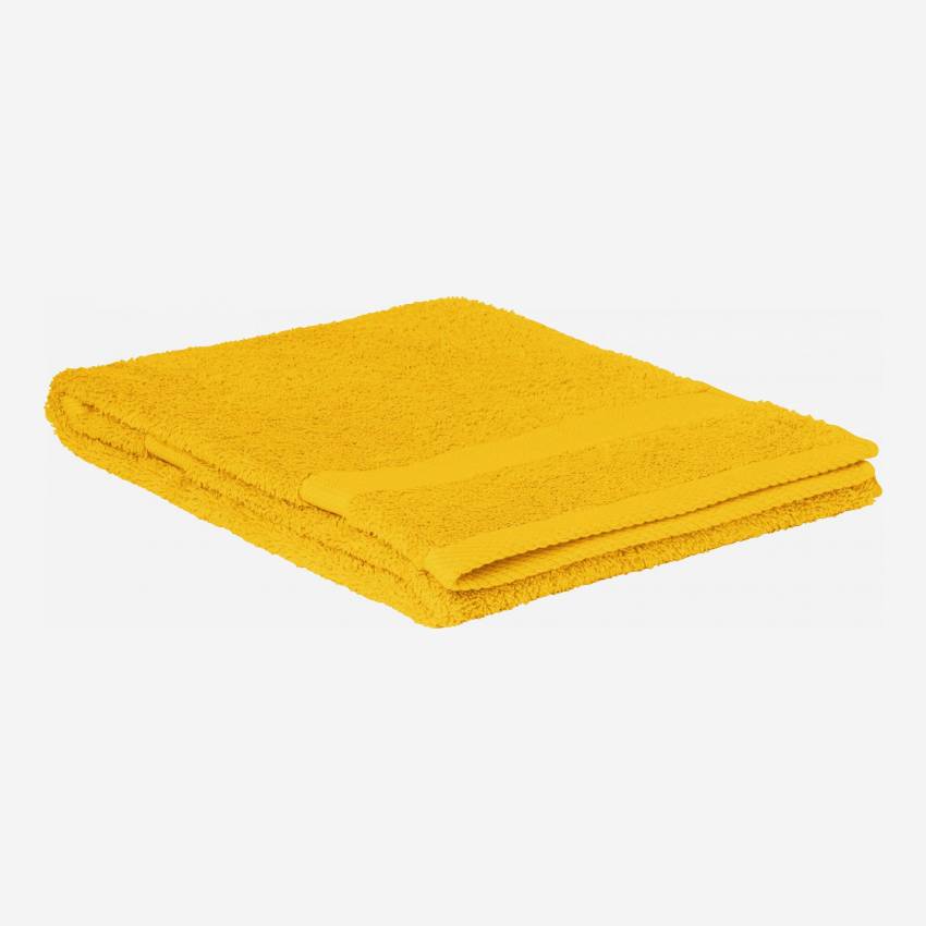 Handdoek van katoen - 50 x 100 cm - Geel