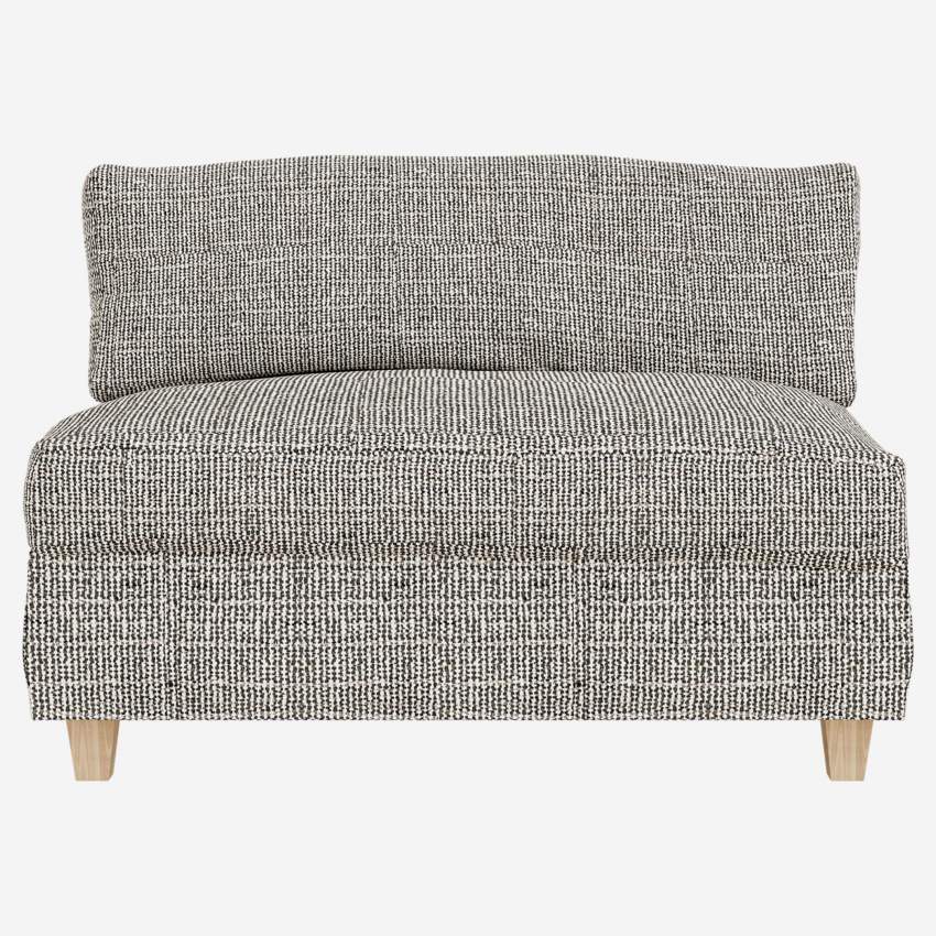 2-Sitzer-Sofa aus italienischem Stoff - Grau meliert - Helle füße
