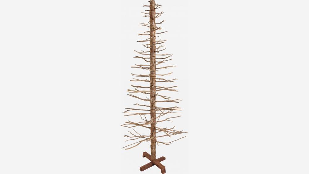 Sapin artificiel imitation bois de cèdre 180cm naturel