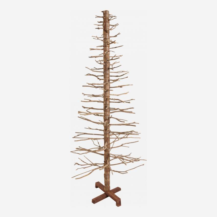 Albero di Natale artificiale imitazione legno di cedro 180cm naturale