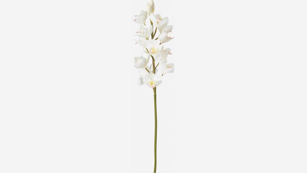 Orchidea Cymbidium artificiale 100cm - Bianco