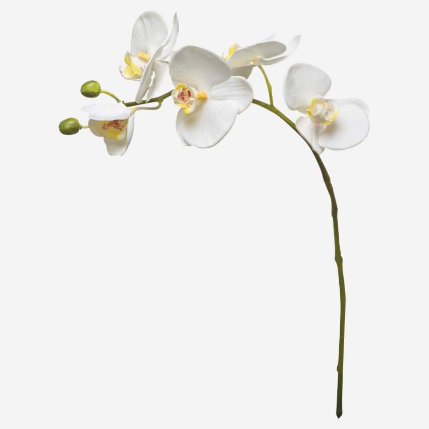 Orquidea Phalaenopsis artificial 47.5cm blanca