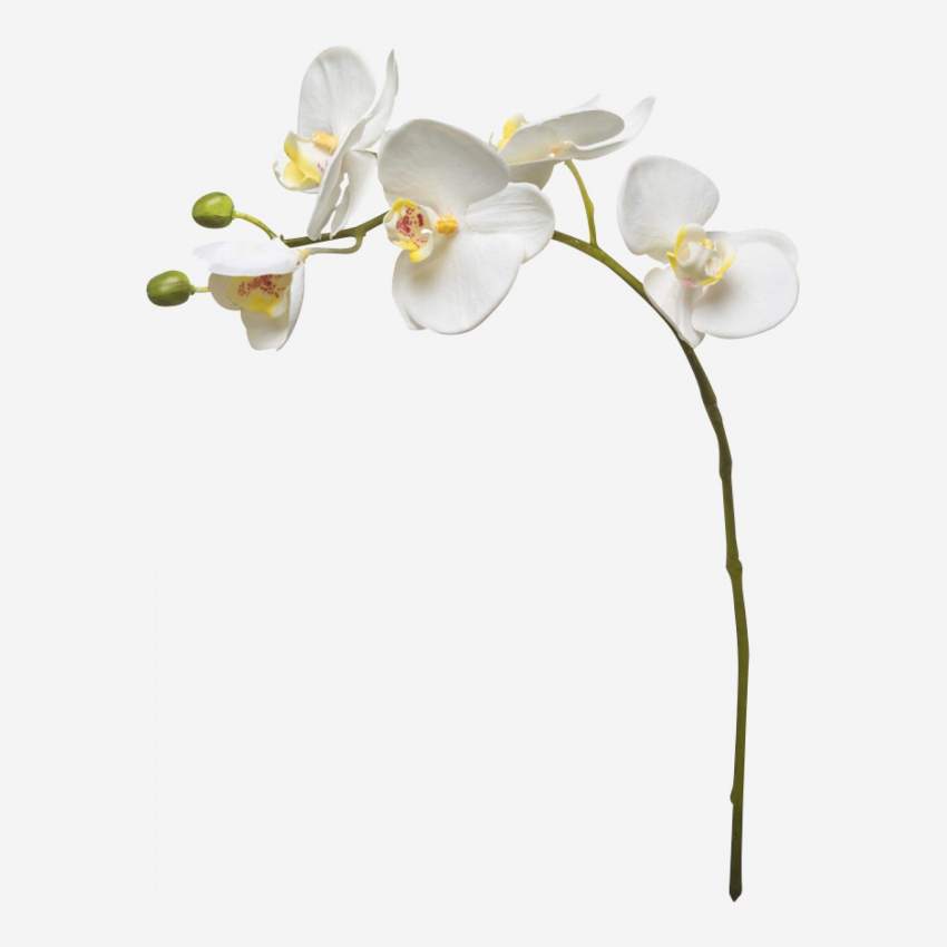 Kunstmatige orchidee Phalaenopsis 47,5cm wit