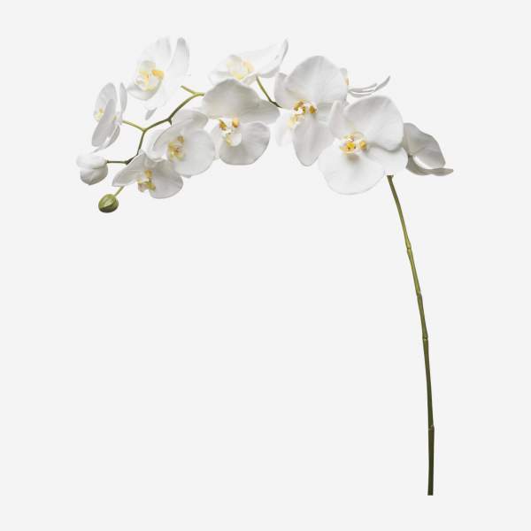 Kunstmatige orchidee Phalaenopsis 100cm wit