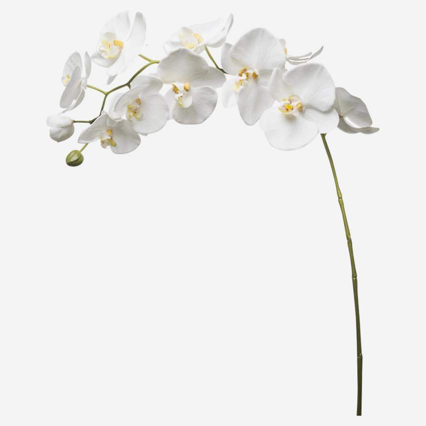 Orquídea Phalaenopsis artificial 100cm blanca