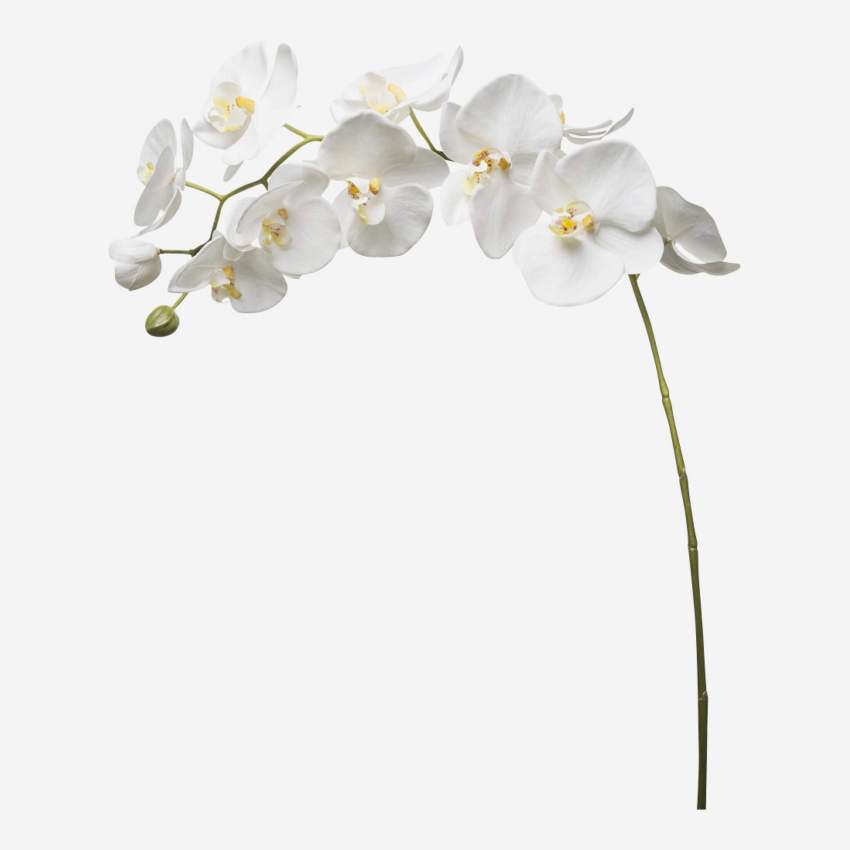 Orchidée Phalaenopsis artificielle 100cm blanche