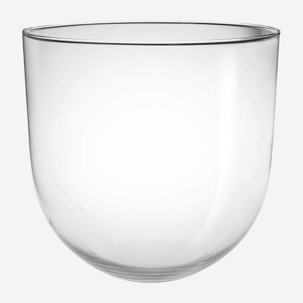 Bolvormige vaas van glas - 27 cm - Transparant