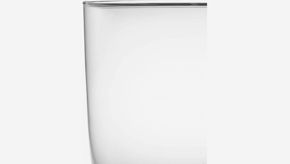 Jarrón redondo de vidrio - 27 cm - Transparente