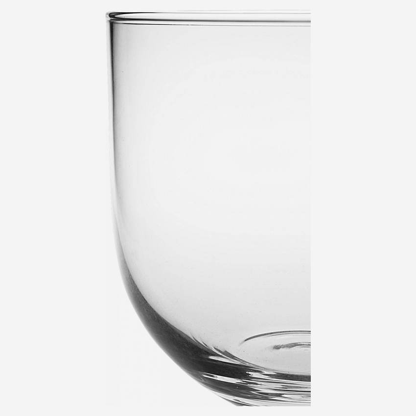 Bolvormige vaas van glas - 16 cm - Transparant