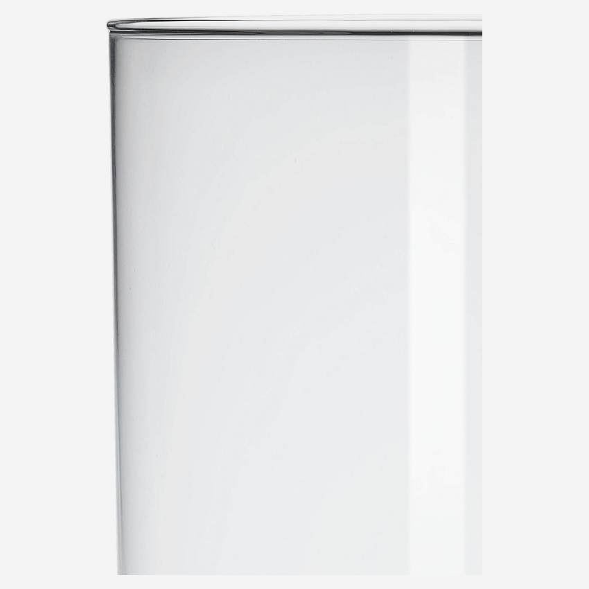 Vaso cilindrico in vetro soffiato - 15 x 20 cm - Trasparente