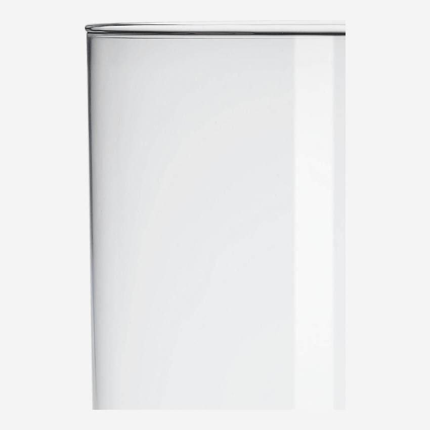 Jarrón cilíndrico de vidrio - 15 x 20 - Transparente