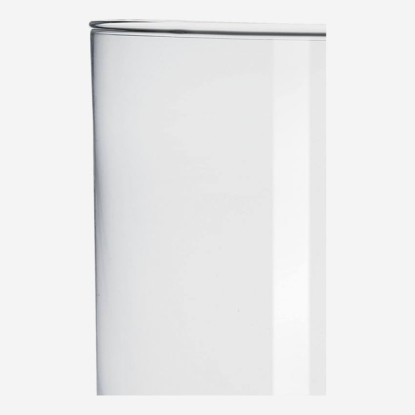 Vaso cilindrico in vetro soffiato - 15 x 17 cm - Trasparente
