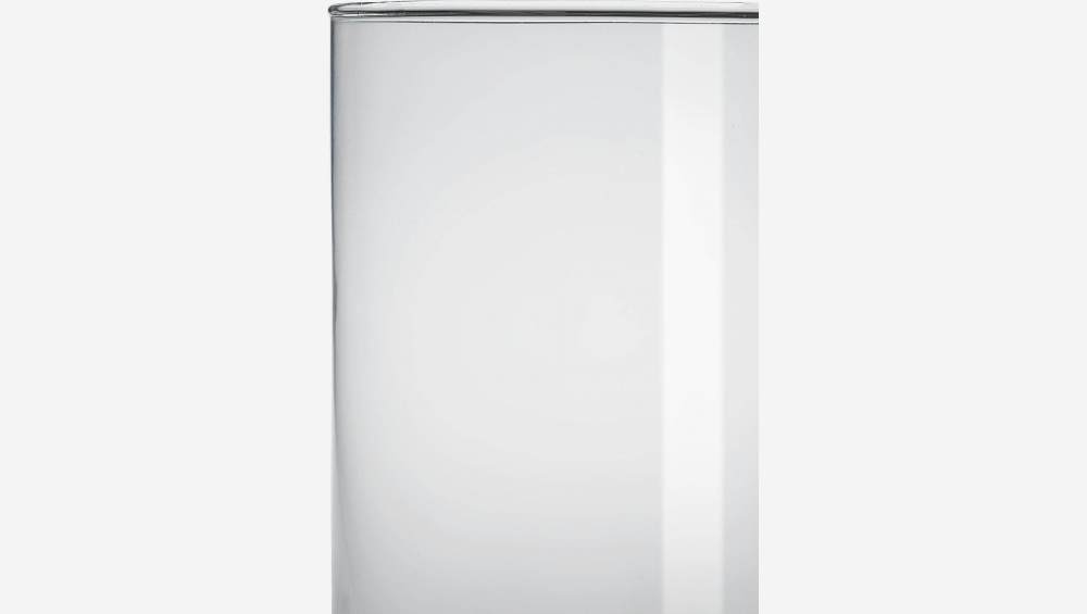 Vase cylindrique en verre - 10 x 22 cm - Transparent