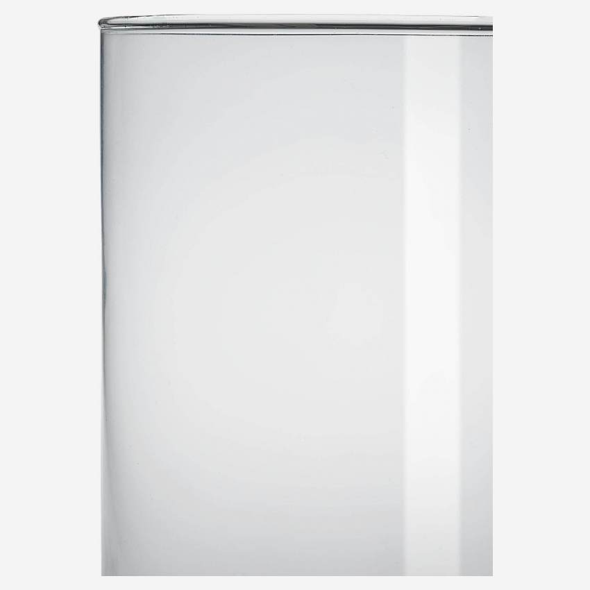 Jarrón cilíndrico de vidrio - 10 x 22 cm - Transparente