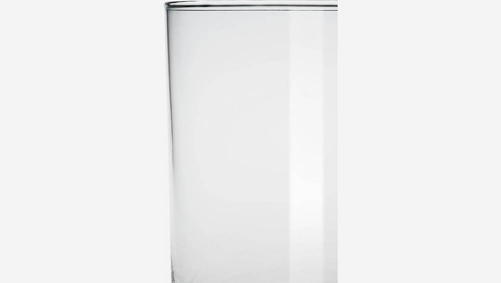 Vase cylindrique en verre - 10 x 15 cm - Transparent