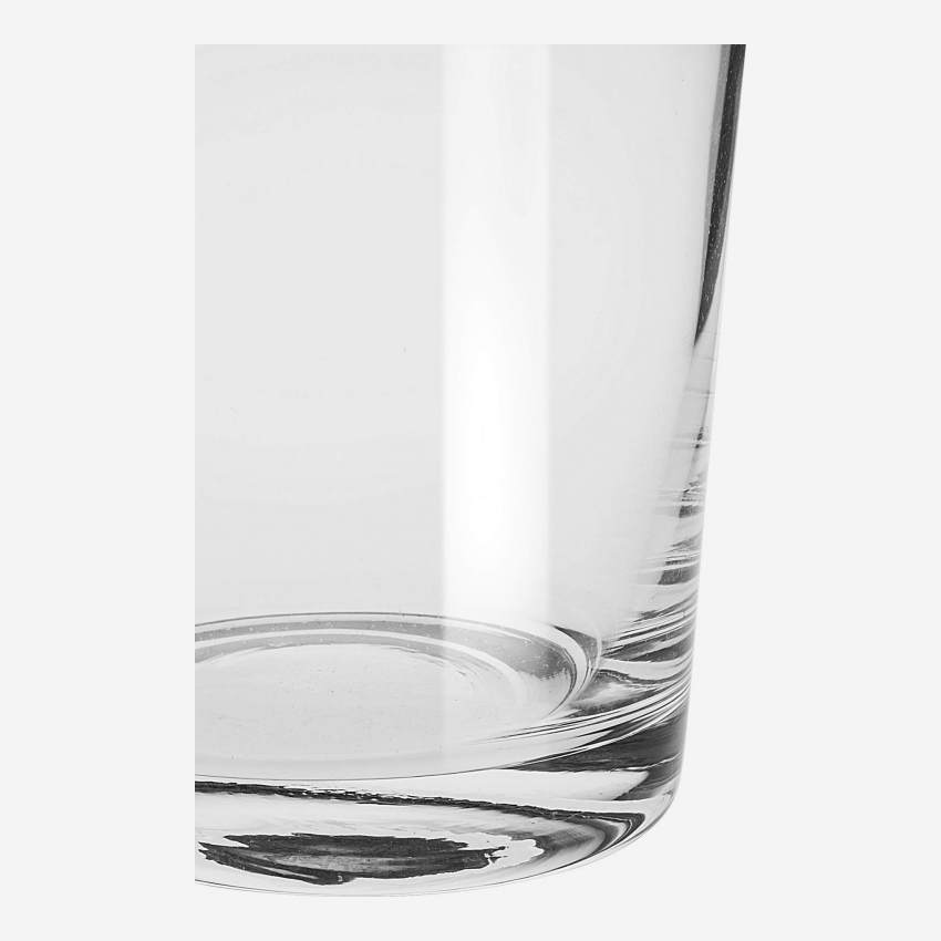 Jarrón cilíndrico de vidrio - 10 x 15 cm - Transparente