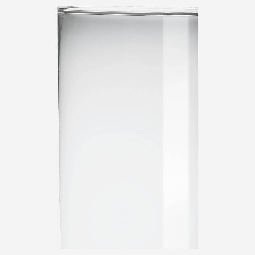 Vase cylindrique en verre - 10 x 30 cm  - Transparent