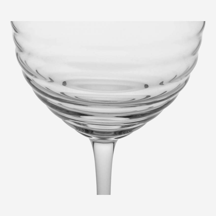 Set di 4 bicchieri in vetro con stelo - 560 ml - Trasparente
