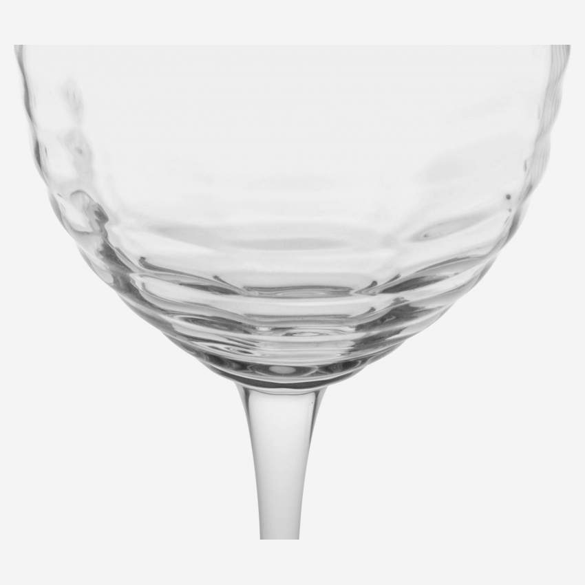 Lot de 4 verres à pied en verre – 560 ml - Transparent