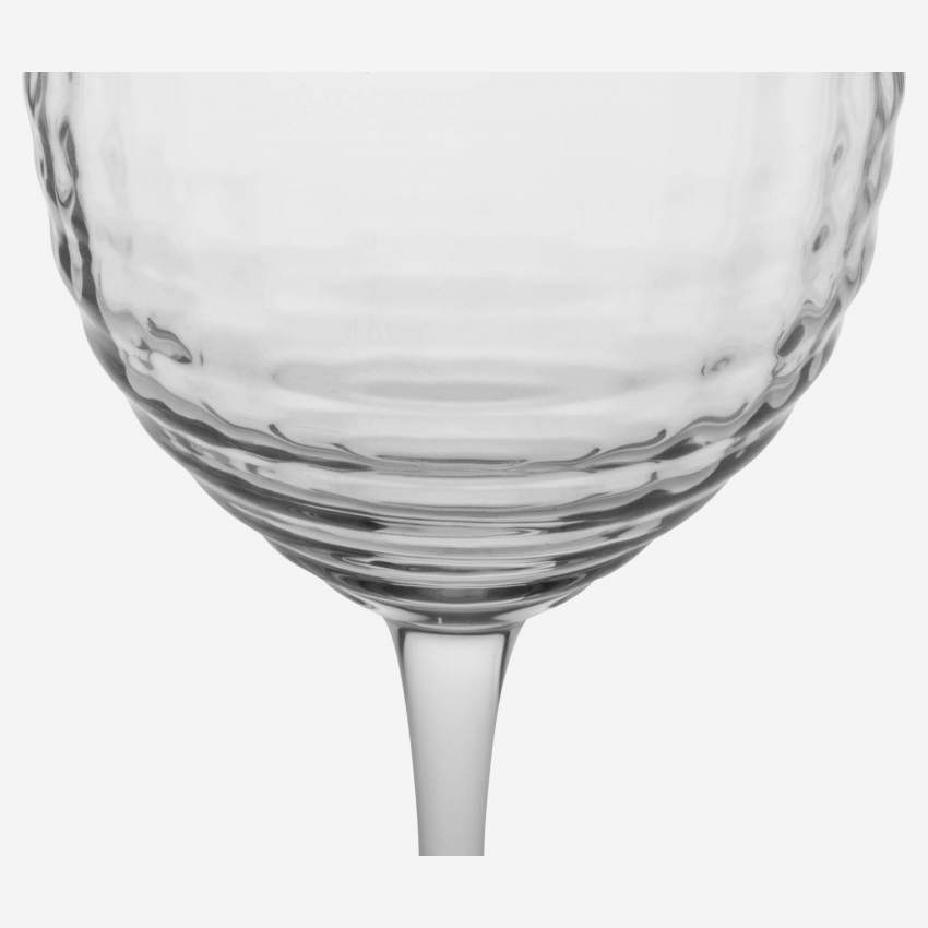 Lot de 4 verres à pied en verre – 560 ml - Transparent
