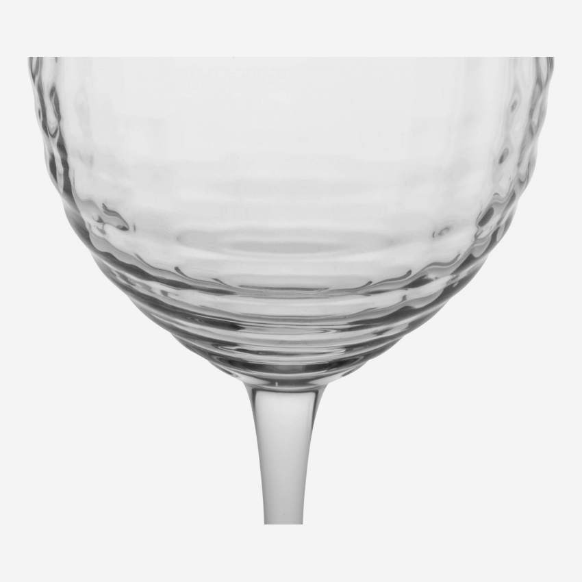 Set di 4 bicchieri in vetro con stelo - 560 ml - Trasparente
